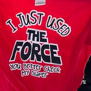 Rabbit Skins baby bodysuit with "I Just Used The Force...